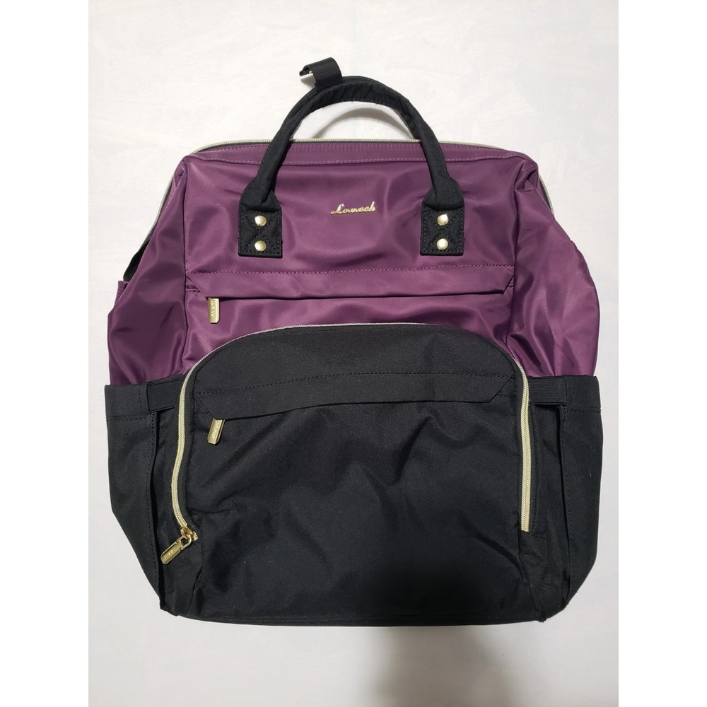 Lavender Black Laptop Backpack by - Women's Laptop Bag
